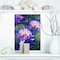 Designart - Blue Lotus Oil Painting - Floral Art Canvas Print